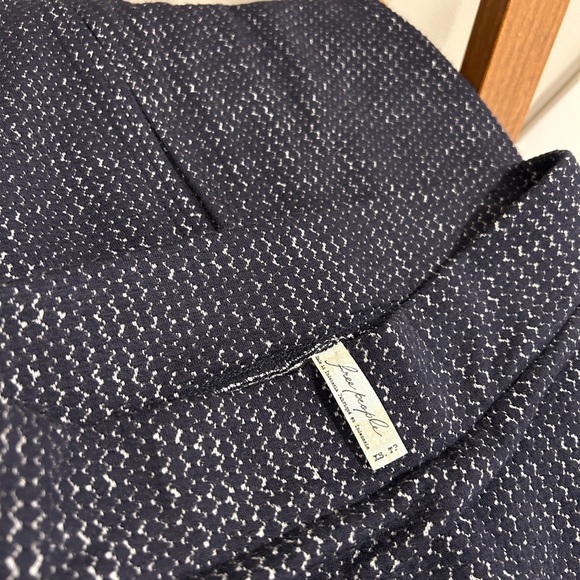 FREE PEOPLE navy geometric MAXI PENCIL SKIRT WITH REAR SLIT - STRETCHY! Size XS - Picture 6 of 7